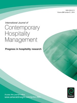cover image of International Journal of Contemporary Hospitality Management, Volume 26, Issue 5